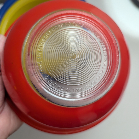 Pyrex Red, Yellow, and Blue Bowl Trio - Picture 3 of 5